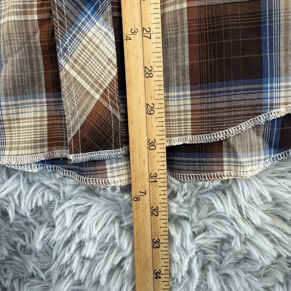 Wrangler Shirt Men's 15.5-35 Plaid VTG Made In USA Pearl Snap Western Cowboy Cut - Picture 5 of 9